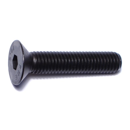 Midwest Fastener M8-1.25 Socket Head Cap Screw, Flat, Black Oxide Steel, 40 mm Length, 3 PK 76045